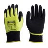 Par de guantes de seguridad NITREX 360FCT color amarillo fluor y negro con protección térmica y agarre antideslizante