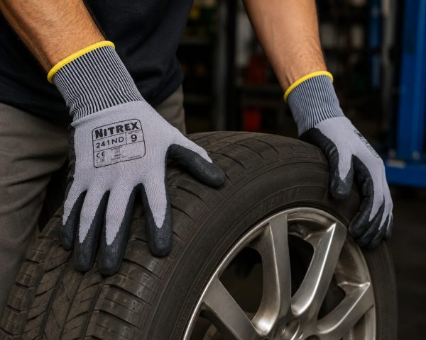 guantes anticorte Nitrex 241ND trabajo mecánico con neumáticos