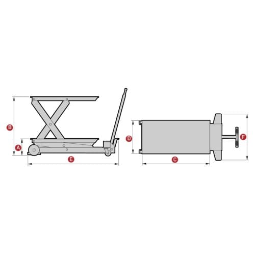 Mesa elevadora hidráulica ME-1500 1500 kg
