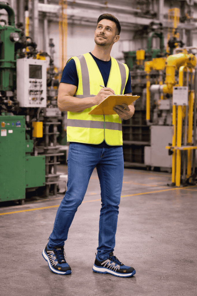 Zapatilla de seguridad Caterpillar Charge S3 en entorno industrial