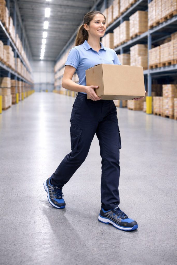zapatillas seguridad S1P trabajo almacén interior