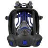 Máscara completa reutilizable 3M™ Secure Click™ serie FF-800, vista frontal con filtros instalados, protección respiratoria profesional.