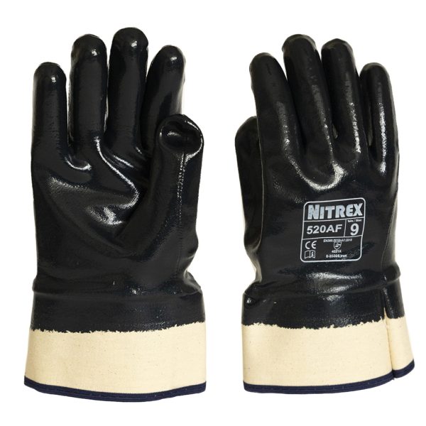 Guante Industrial Nitrex 520AF para manipulación de piezas mecánicas