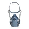 Mascara de proteccion respiratoria 3M de silicona suave serie 7500 vista frontal con arnes de cabeza dual