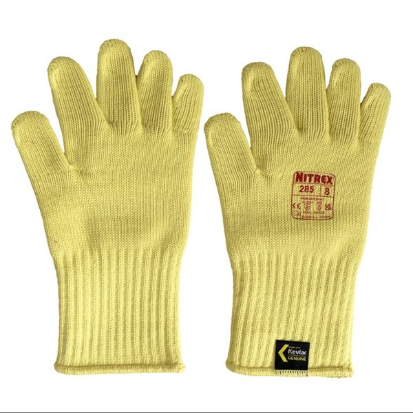 Guante térmico NITREX 285 fabricado en Kevlar® con protección al calor y resistencia al corte sobre fondo blanco