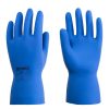Guante Nitrex 645 azul de látex con acabado grip y protección química profesional