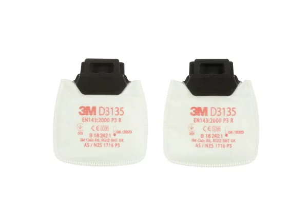 Par de filtros para partículas ligeras 3M Secure Click D3135 P3 R con homologación CE.
